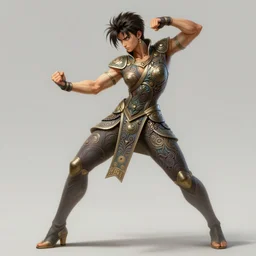 Juri Han from street fighter, intricate, elegant, dynamic pose, highly detailed, digital painting, artstation, concept art, matte, sharp focus, illustration, art by Artgerm and Greg Rutkowski and Alphonse Mucha