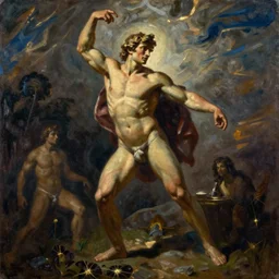 dante's inferno, painted in the style of julio romero de torres, by victor brauner, oil on canvas,