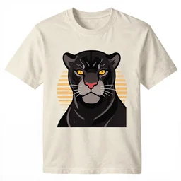 a t shirt design of portrait shot of a retro vintage black panther character from marvel vector svg