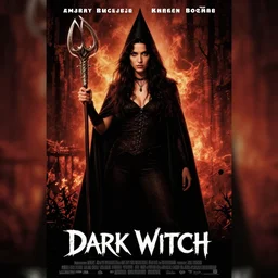 movie poster for dark witch, in the style of pulp fiction