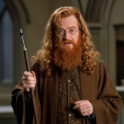 film still of Robin Williams as Albus Dumbledore in Harry Potter and the Chambre of Secrets, 4k