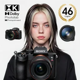 Cyberpunk Billie Eilish, (Sony a7R IV, symmetric balance, polarizing filter, Photolab, Lightroom, 4K, Dolby Vision, Photography Award)