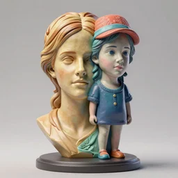 3D resin miniature sculpture of Emma Watson by Jean-Baptiste Carpeaux and Luo Li Rong, prefect symmetrical face, summertime, colorful, full body shot, academic art, realistic, 8K, Product Introduction Photo, Hyperrealism. Subsurface scattering, raytracing, Octane Render, Zbrush, simple background