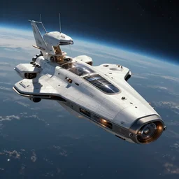 spaceship design by ian mcque. cinematic lighting, concept art.