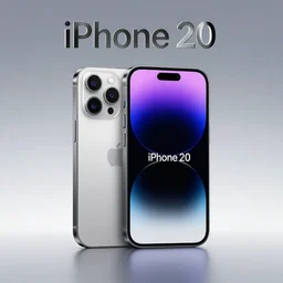 Apple advertisement for the new iPhone 20, futuristic, ad