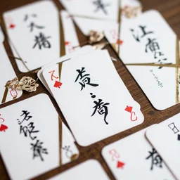 japanese calligraphy playing cards