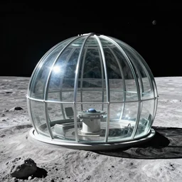 glass habitat on the moon
