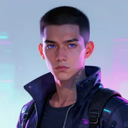 a cyberpunk citizen, a character portrait, synthwave by art artgerm, cg society contest winner, shock art, sci-fi, artstation hq, speedpainting