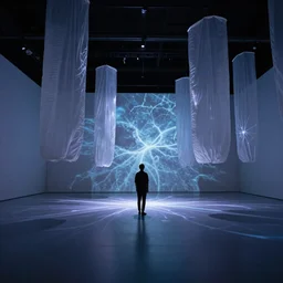 immersive art projection,teamlab style
