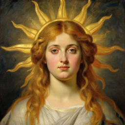 a beautiful portrait of a sun goddess by jules bastien - lepage, detailed, 8 k