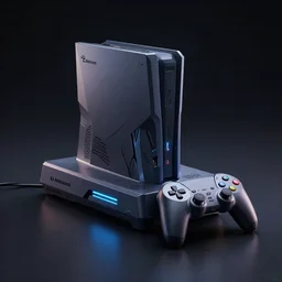futuristic video game console, studio photography, 4k wallpaper, dramatic lighting