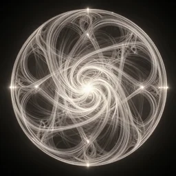 a light streak fractals and ornate flowing light streams sacred geometry, unreal engine