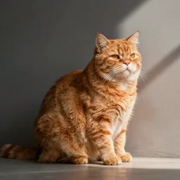 a ginger cat becoming fat, time-lapse