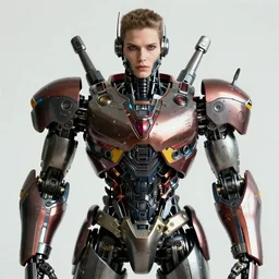 portrait of robot model, intricate, ( ( voltron features ) ), sharp focus, octane render, realistic, detailed, beautiful, unreal engine, symmetrical!!, maybelline, sephora, loreal, artstation, art by artgerm, rossdraws, art by karol bak, makeup by pat mcgrath, cinematic, concept art, filmic, vsco