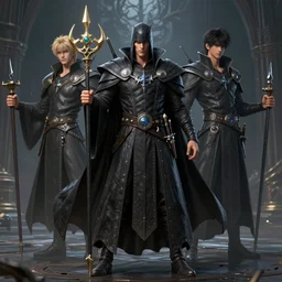 complex 3 d render hyper realistic full length illustration of a handsome! powerful necromancer, d & d, medieval fantasy, epic scene, symmetrical, art by takeshi obata + billelis + hirohiko araki
