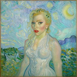 a painting of lady gaga by vincent van gogh