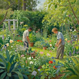 the garden where the solutions are found, photorealistic art, greg rutkowski and Quentin Mabille, found on flickr