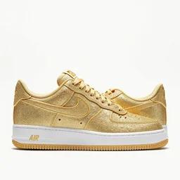 nike airforce 1 made of golden jewelery,