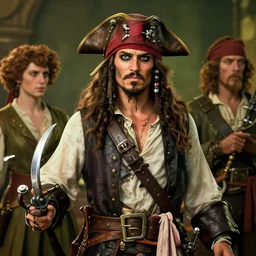 pirate, highly detailed, unreal engine 5, candid photography, by greg rutkowski and alphonse mucha and loish and wlop