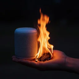 a fire burns in the dark on the palm of your hand. 4 k. alexa mini. canon can - e 2 4