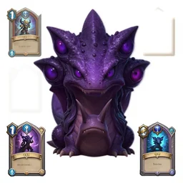 a giant evil dragon snail, snail having multiple eyes, violet dark theme, front full view, artstation, orthographic, hd, 8 k, sharp high quality artwork in style of greg rutkowski, concept art, blizzard warcraft artwork, hearthstone card artwork