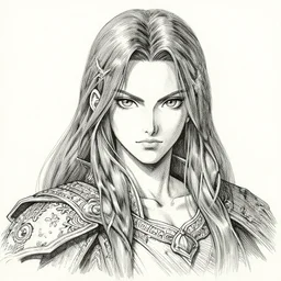 Portrait of Ranni from Elden Ring, pen and ink, intricate line drawings, by Yoshitaka Amano, Ruan Jia, Kentaro Miura, Artgerm