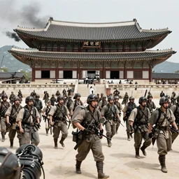 japanese invasion of taepei, historical photo, realistic