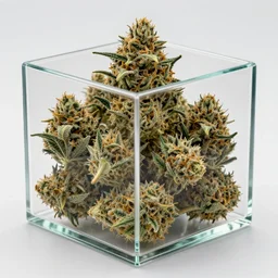 glass box filled completely of cannabis marijuana nugs, beautiful, octane render, nug pic, ray tracing, 8 k, unreal engine 5