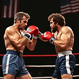 george bush boxing bob ross, cinema still