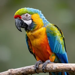 rainbow albino macaw