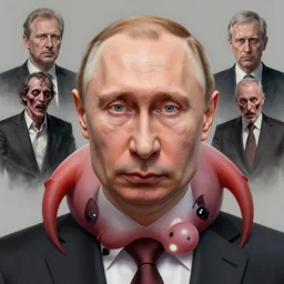 vladimir putin blobfish, blobfish putin hybrid, putin anthropomorphic transformation, macabre, horror, by donato giancola and greg rutkowski and wayne barlow and zdzisław beksinski, realistic face, visible face, digital art