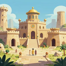 the lost city of atlantis, digital art, cell shaded