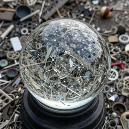 image of random arts, weird, chaos, crystal ball, slightly abstract, art, 8K, HDR, high quality