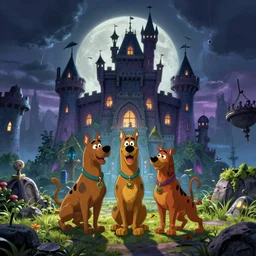 scooby - doo and shaggy find a haunted castle, still from scooby - doo where are you