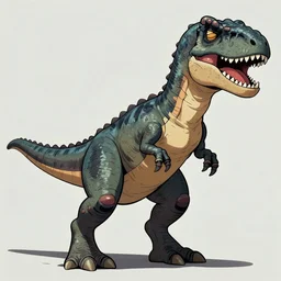 tupac as a velociraptor, npr, stylized, cel shaded, anime