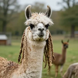 llama with dreadlocks, by mandy jurgens, ernst haeckel, james jean