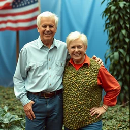 ellen degeneres standing next to terry eugene bollea covered in beans