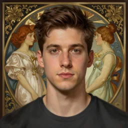 portrait of chris griffin, young, intricate, highly detailed, ray tracing, digital painting, artstation, concept art, smooth, sharp focus, illustration, art by artgerm and greg rutkowski and alphonse mucha, 8 k