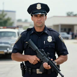 1980s era police officer, working for the private security megacorporation 'Pyramid Security Solutions', special operations division
