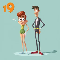 1 9 6 0 s advertising art low poly character design