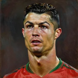portrait of cristiano ronaldo, oil painting by rembrandt, 1 7 th century, art, oil on canvas, wet - on - wet technique, highly realistic, expressive emotions, intricate textures, illusionistic detail, 4 k
