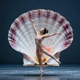 “a detailed photo of a dancing scallop”