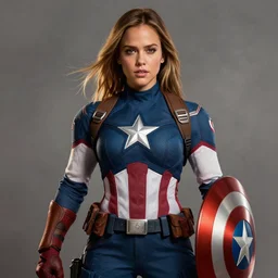 jessica alba as captain america by artgerm