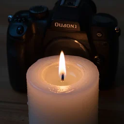 dslr photo of a water candle, flame has intricate details, extremely high quality, moody lighting, real camera, real photo, the best quality, artgerm, artstation, 8 k,