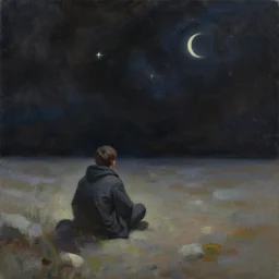 the loneliness in the space, enviroment design, oil painting by jama jurabaev, extremely detailed, brush hard, artstation, for aaa game, high quality, brush stroke