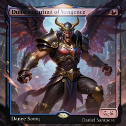Furious Archangel of Vengence by Daniel Sampere. Hyperdetailed. 8K Resolution. 16k resolution Behance HD HDR volumetric lighting. DeviantArt. HD. Magic The Gathering Artwork. Comic Illustration.