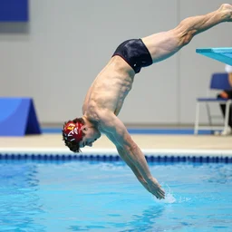 tom daley diving into swimming pool, nendroid, butcher billy style