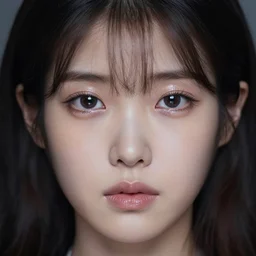 portrait of closed up iu with sparkling eyes, by dan mumford, moebius, yukito kishiro, barclay shaw, karol bak, jean baptiste monge, high quality, high resolution, smooth 8 k octane rendered with volumetric cinematic dramatic light rutkowsky