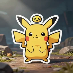 cute miss mascot flobio flobio marshtomp pokemon sticker art, cronobreaker, beeple game icon