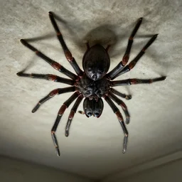 a big scarry alien spider crawling on the ceiling, 8 k, ultra realistic details octane render, scarry horror scene